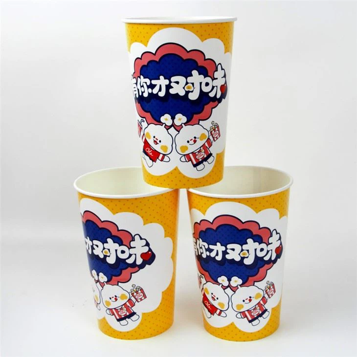 Disposable Paper Popcorn Buckets For Movie Theater